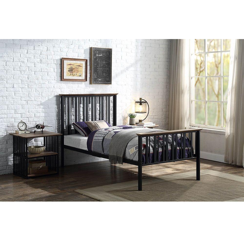 ACME - Zudora - Twin Bed - Black - 5th Avenue Furniture