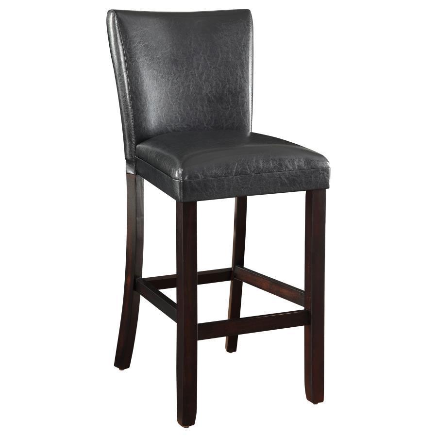 CoasterEveryday - Alberton - Upholstered Bar Stools (Set of 2) - Black And Cappuccino - 5th Avenue Furniture
