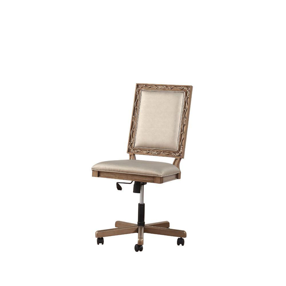 ACME - Orianne - Executive Office Chair - Champagne PU & Antique Gold - 5th Avenue Furniture