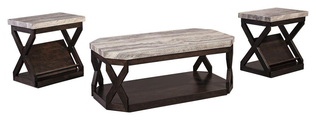 Ashley Furniture - Radilyn - Grayish Brown - Occasional Table Set (Set of 3) - 5th Avenue Furniture
