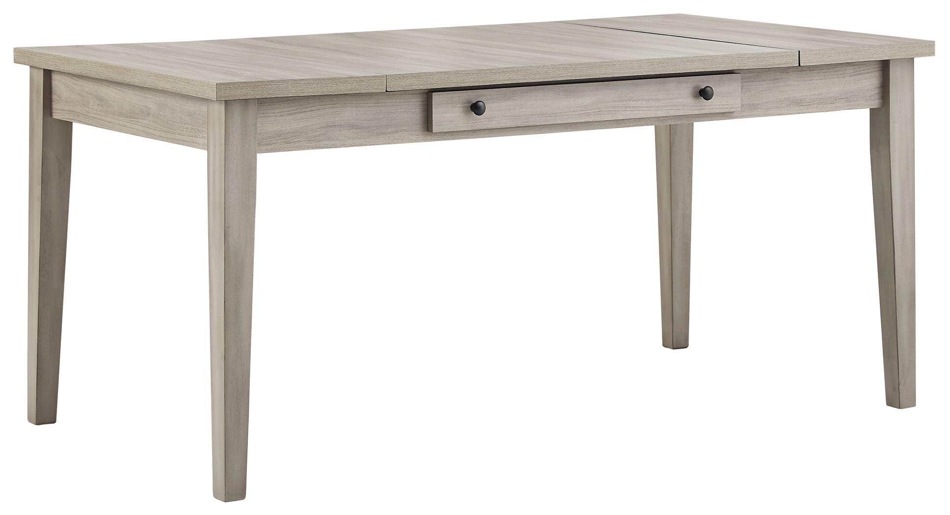 Signature Design by Ashley® - Parellen - Gray - Rectangular Dining Room Table With Storage - 5th Avenue Furniture
