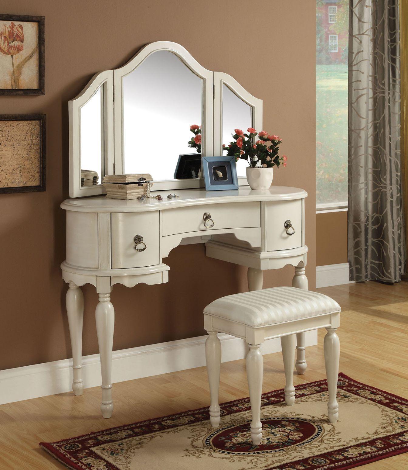 ACME - Trini - Vanity Desk - White - 5th Avenue Furniture