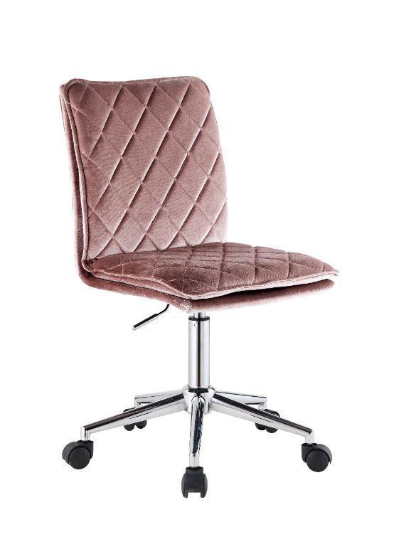 ACME - Aestris - Office Chair - Pink Velvet - 5th Avenue Furniture