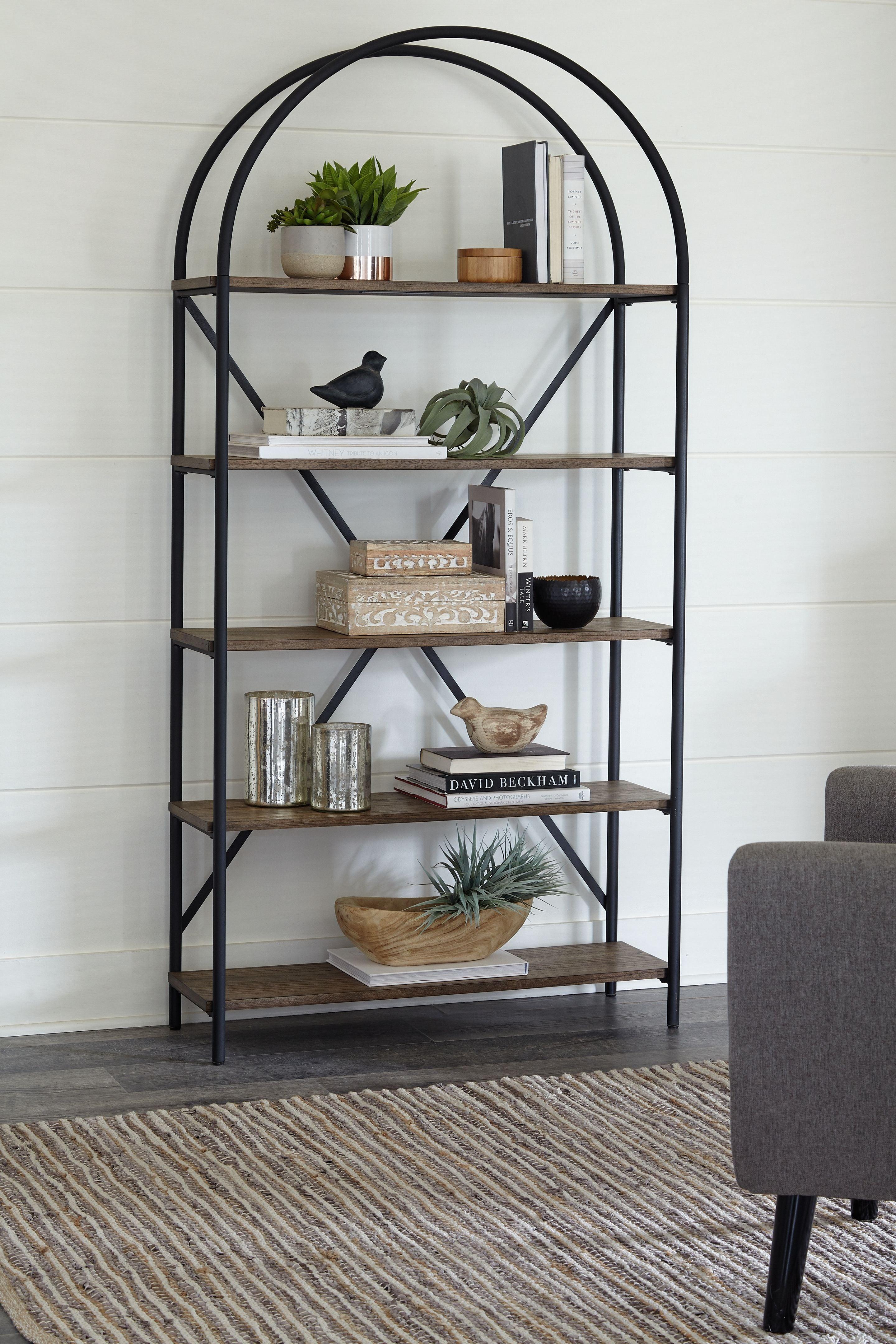 Ashley Furniture - Galtbury - Brown / Black - Bookcase - 5th Avenue Furniture