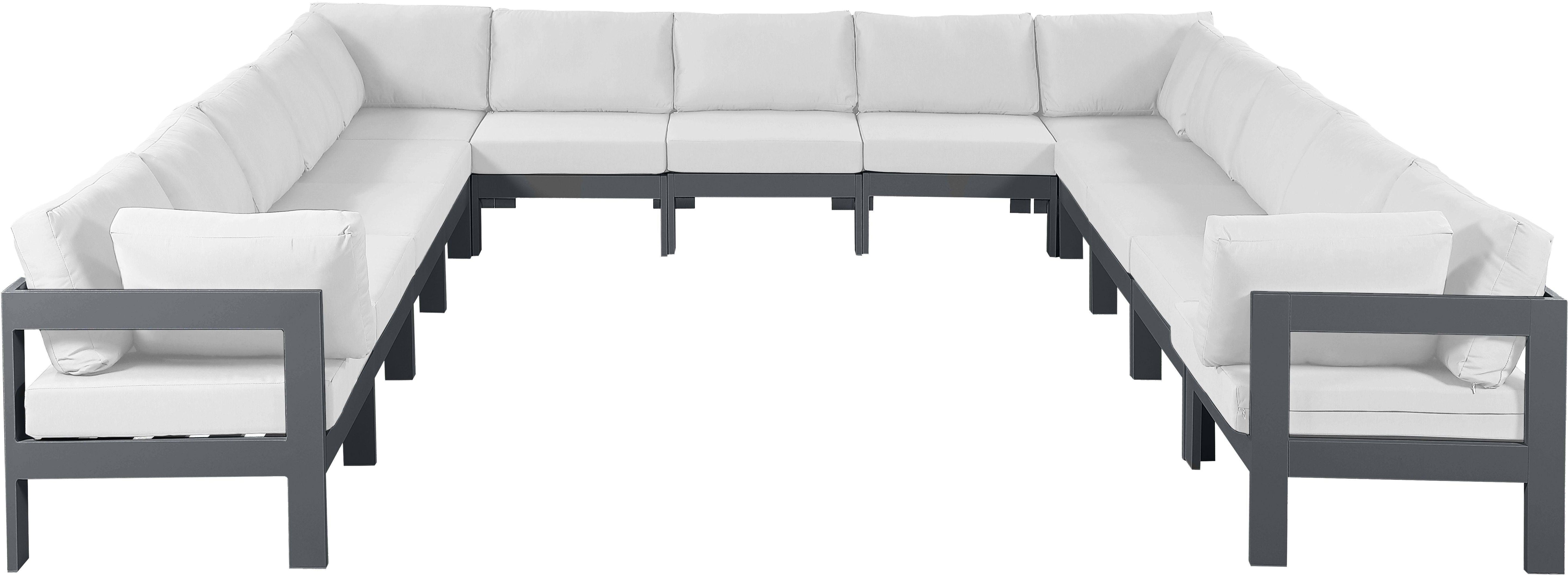 Meridian Furniture - Nizuc - Outdoor Patio Modular Sectional 13 Piece - White - 5th Avenue Furniture