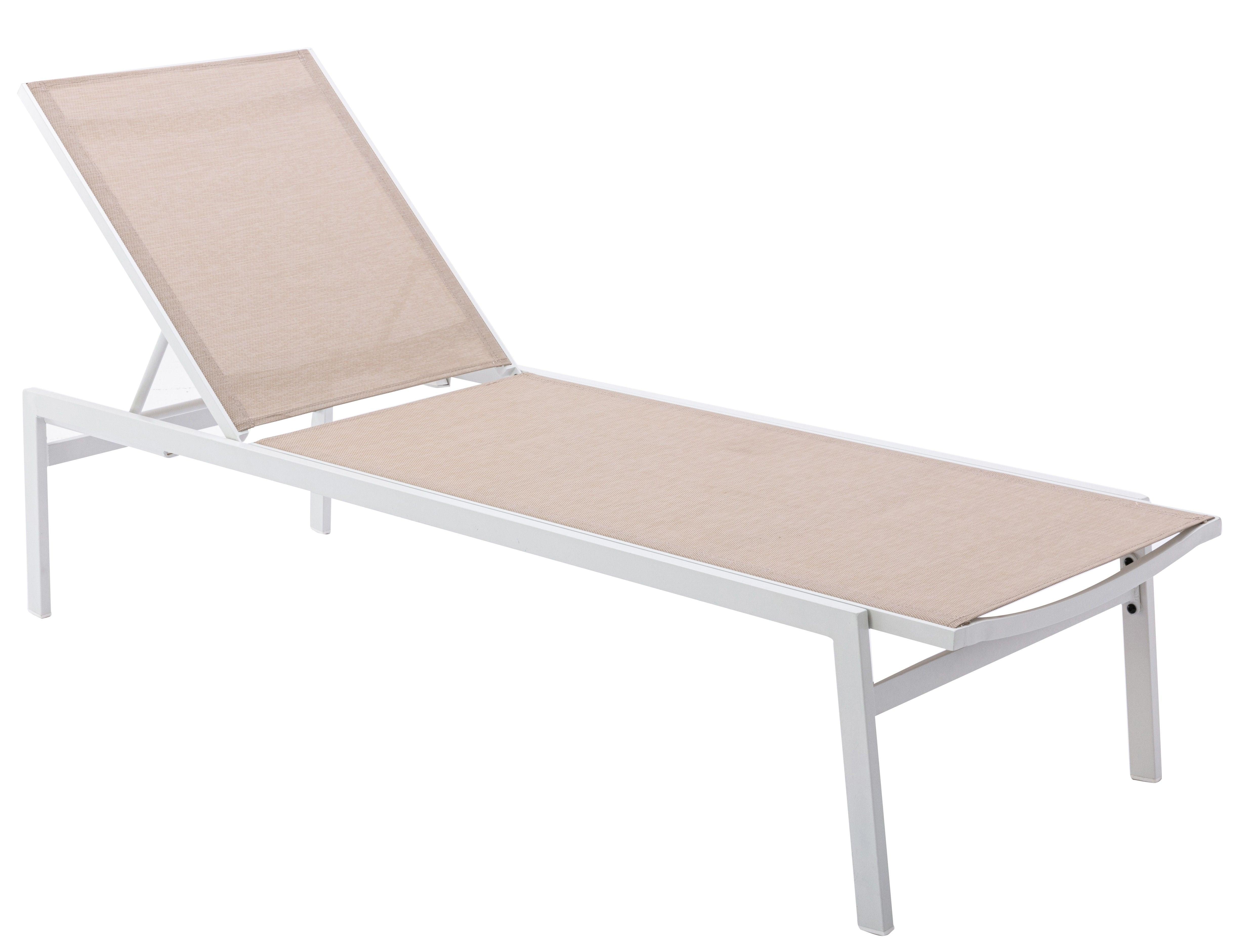 Meridian Furniture - Santorini - Outdoor Patio Chaise Lounge Chair with Chrome Base - 5th Avenue Furniture