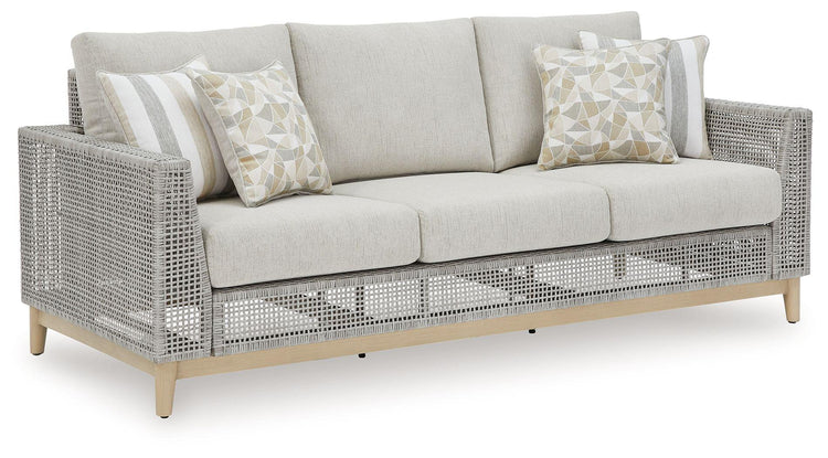 Signature Design by Ashley® - Seton Creek - Gray - Sofa With Cushion - 5th Avenue Furniture
