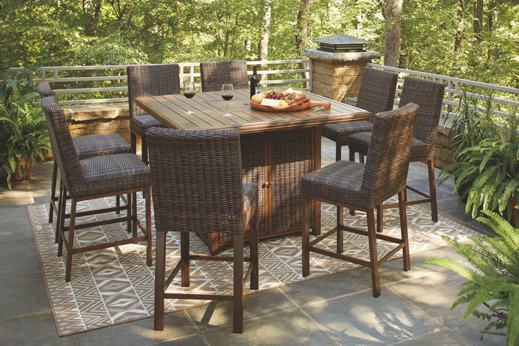 Signature Design by Ashley® - Paradise Trail - Outdoor Fire Pit Table Set - 5th Avenue Furniture