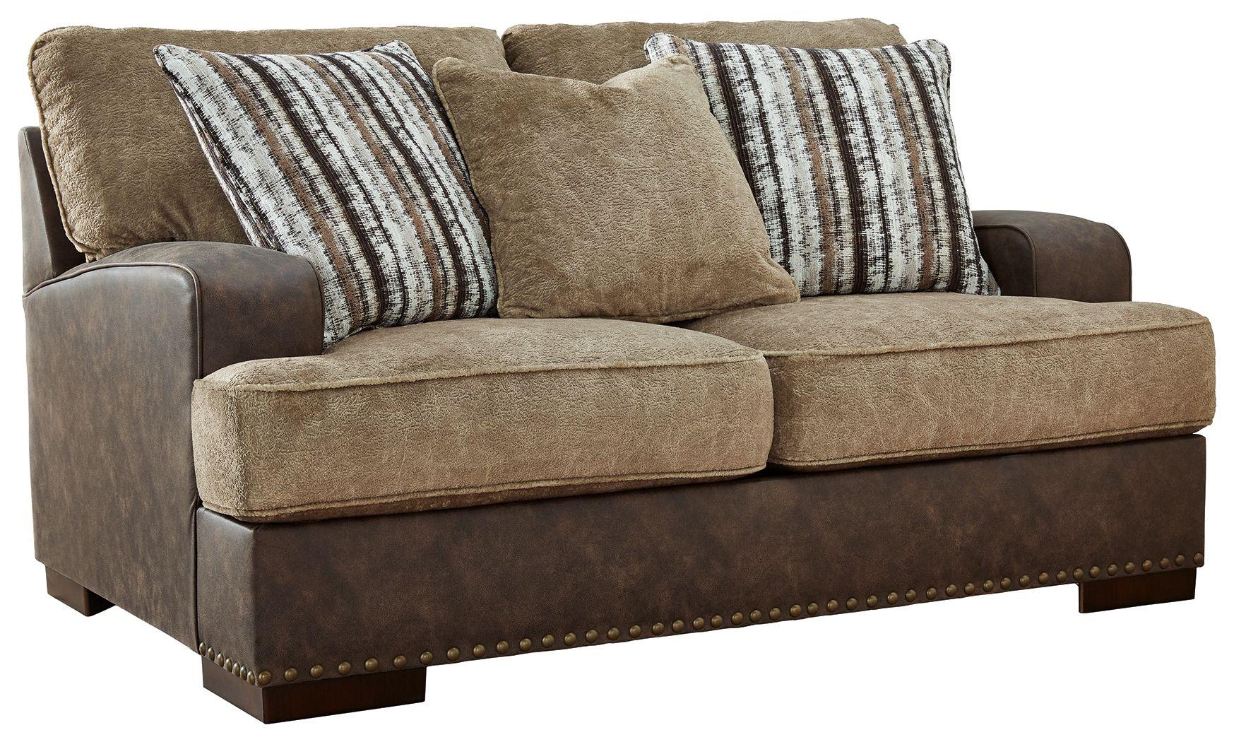 Signature Design by Ashley® - Alesbury - Chocolate - Loveseat - 5th Avenue Furniture