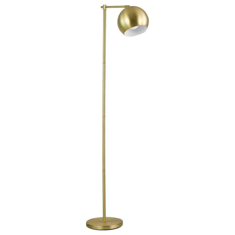CoasterEveryday - Linnea - 1-Light Dome Shade Floor Lamp - Brass - 5th Avenue Furniture