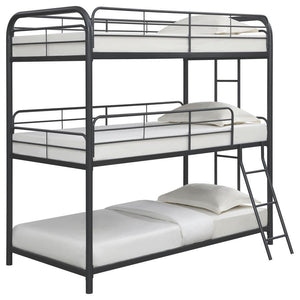 CoasterEveryday - Garner - Triple Bunk Bed With Ladder - 5th Avenue Furniture