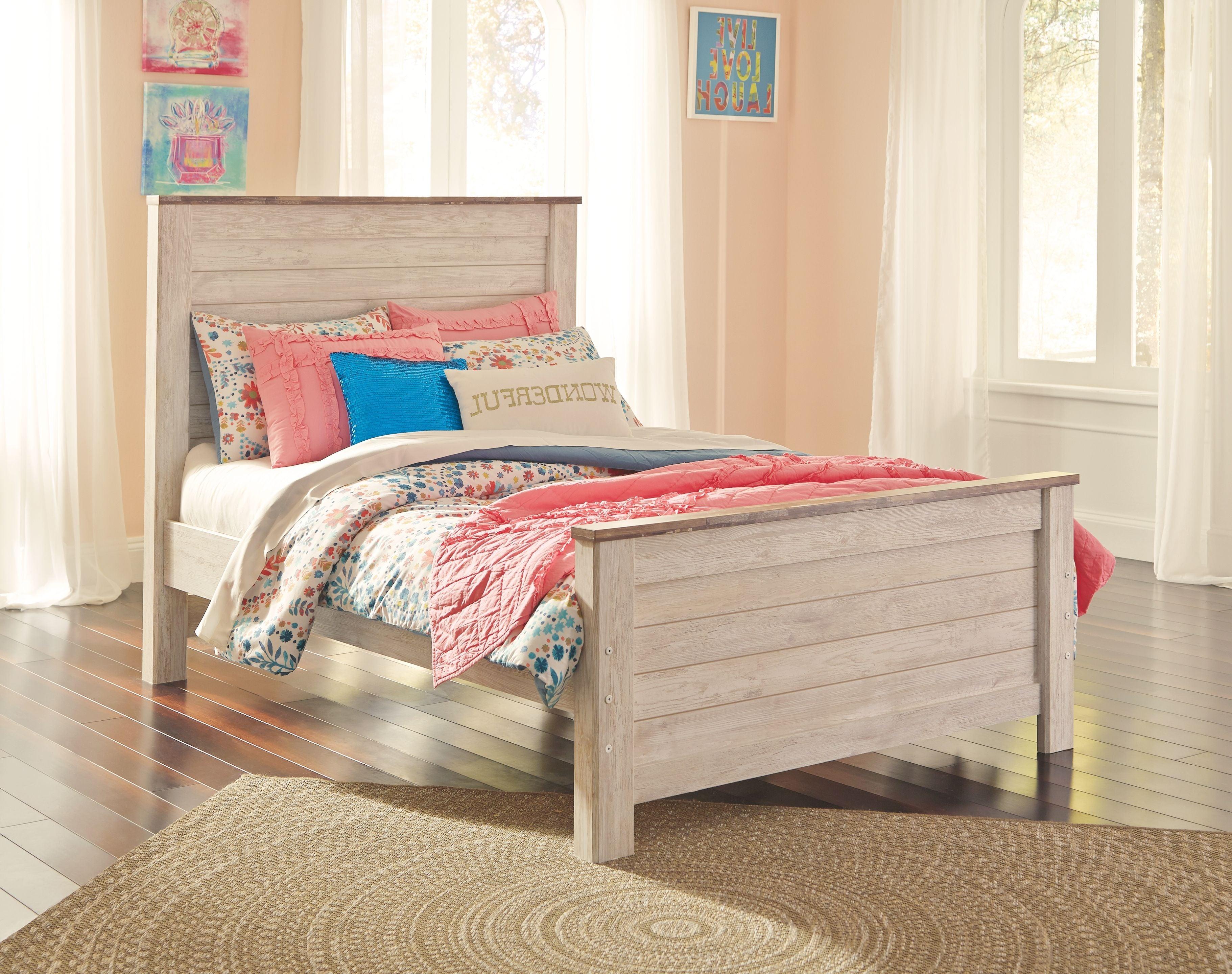 Signature Design by Ashley® - Willowton - Panel Bed - 5th Avenue Furniture