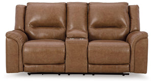 Signature Design by Ashley® - Trasimeno - Power Reclining Loveseat With Console - 5th Avenue Furniture