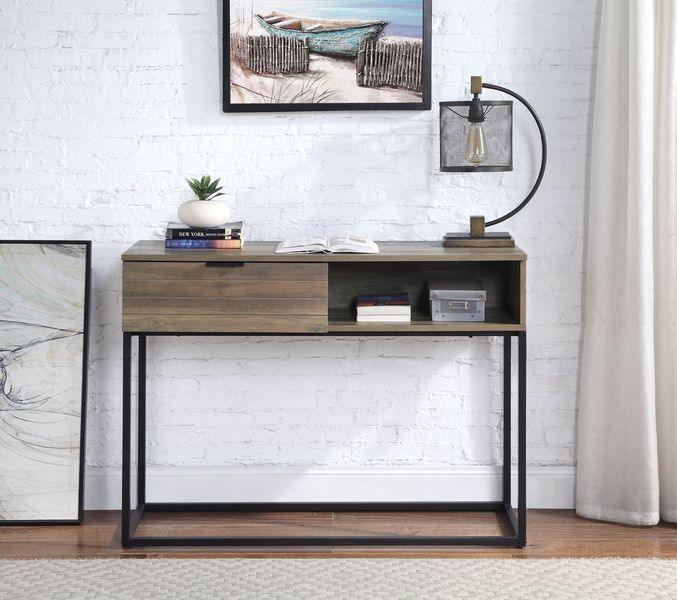 ACME - Galeno - Writing Desk - Rustic Oak & Black Finish - 5th Avenue Furniture
