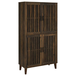 Coaster Fine Furniture - Elouise - 4-Door Engineered Wood Tall Accent Cabinet - Dark Pine - 5th Avenue Furniture