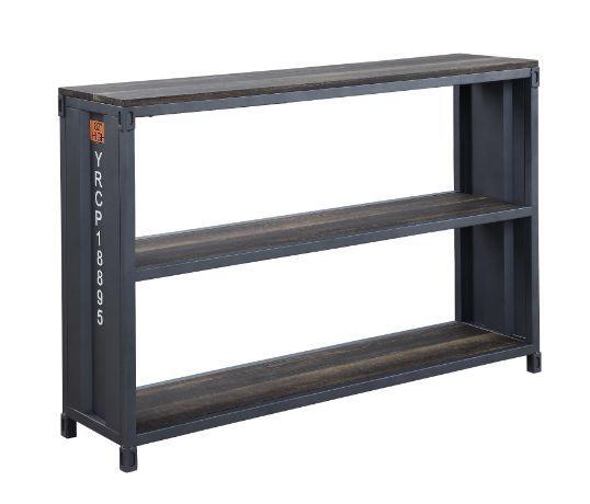 ACME - Cargo - Bookshelf - Weathered Oak & Gunmetal Finish - 5th Avenue Furniture