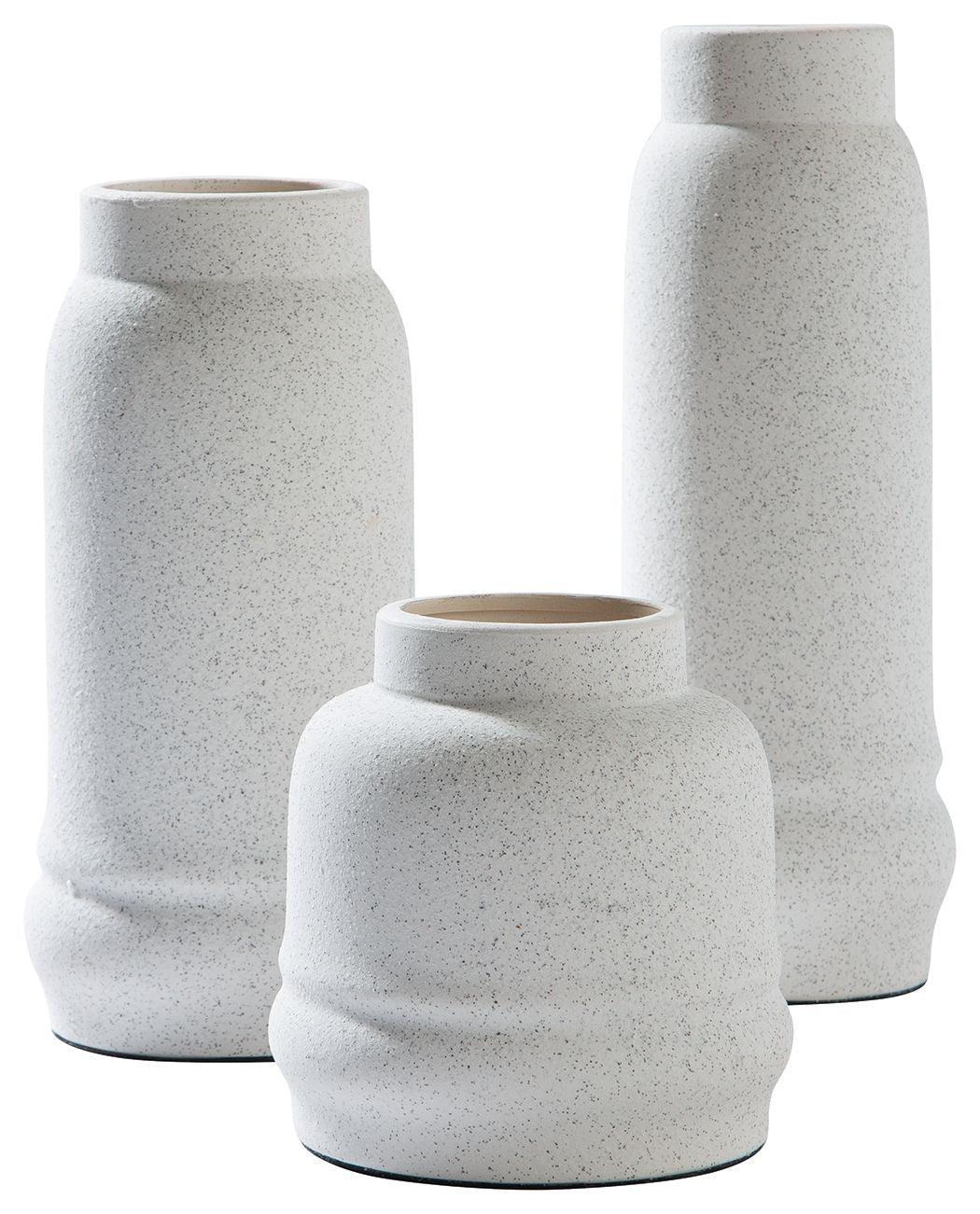 Ashley Furniture - Jayden - White - Vase Set (Set of 3) - 5th Avenue Furniture