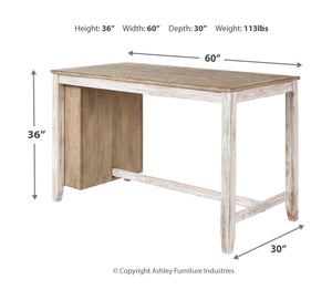 Signature Design by Ashley® - Skempton - Rectangular Counter Table With Storage Set - 5th Avenue Furniture