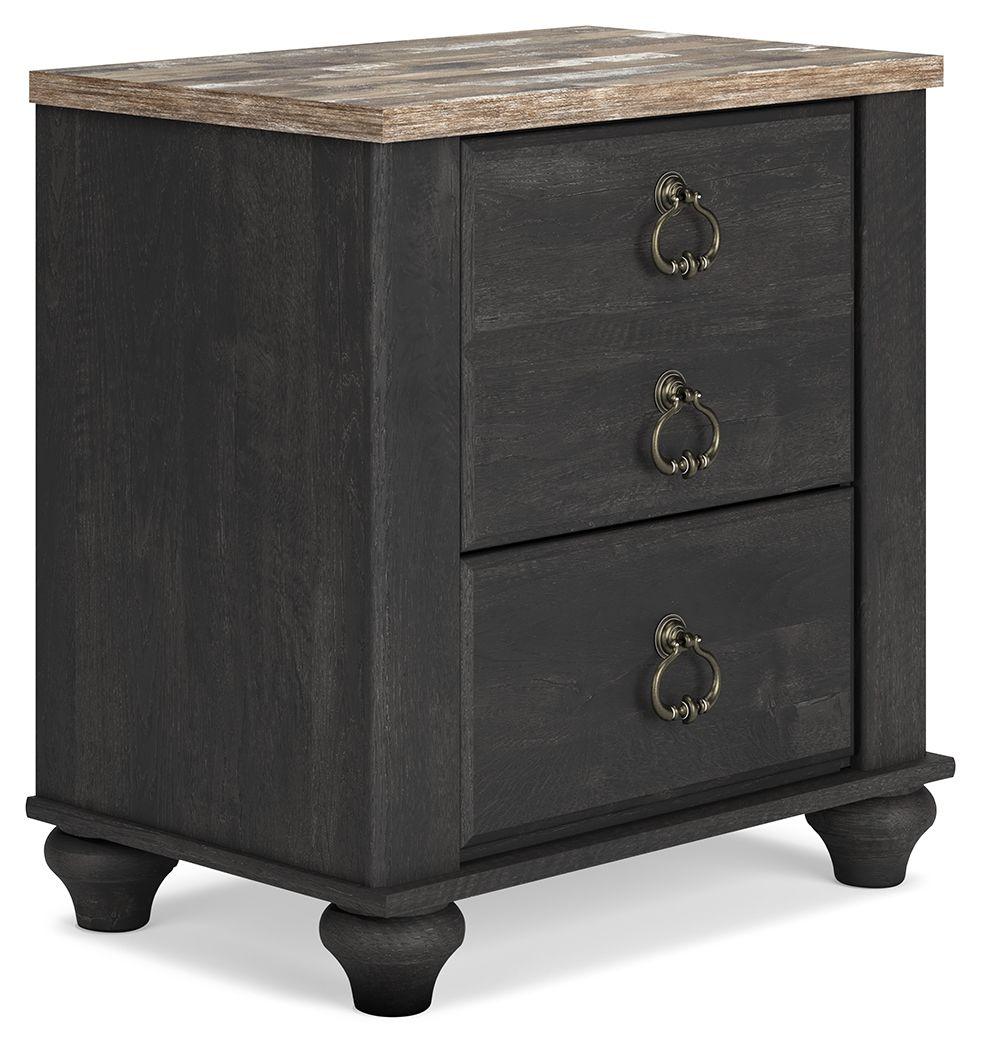 Signature Design by Ashley® - Nanforth - Two-tone - Two Drawer Night Stand - 5th Avenue Furniture