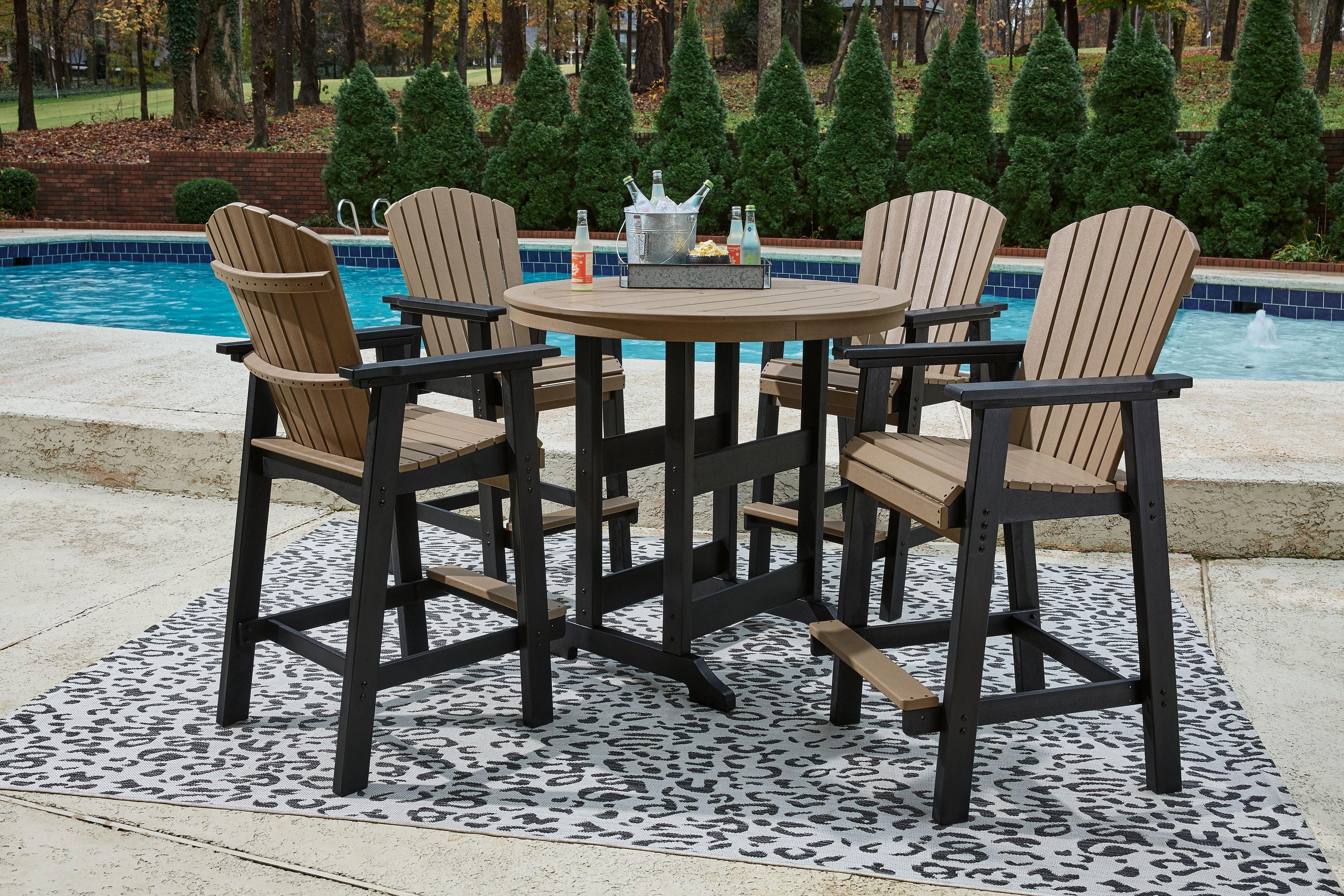 Signature Design by Ashley® - Fairen Trail - Black / Driftwood - 5 Pc. - Dining Set With 4 Chairs - 5th Avenue Furniture