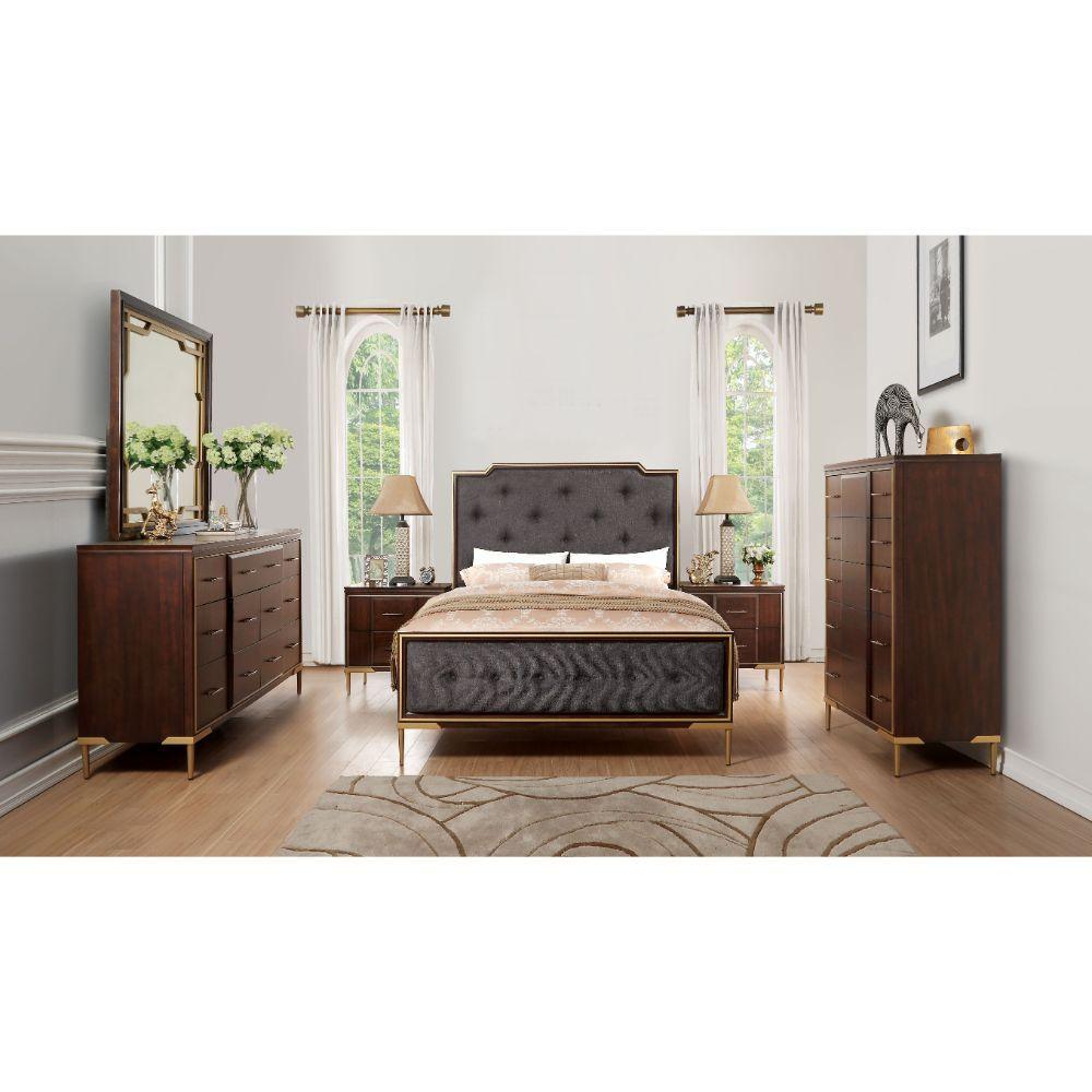 ACME - Eschenbach - Mirror - Cherry - 5th Avenue Furniture