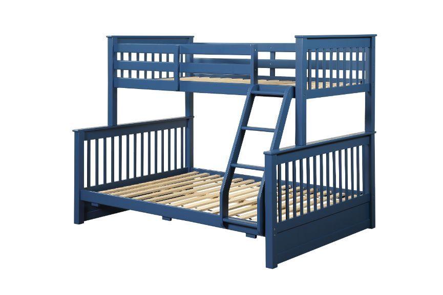 ACME - Harley II - Twin Over Full Bunk Bed - Navy Blue Finish - 5th Avenue Furniture