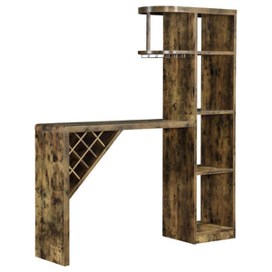 CoasterEveryday - Belvedere - 5-Shelf Bar Table Storage - Antique Nutmeg - 5th Avenue Furniture