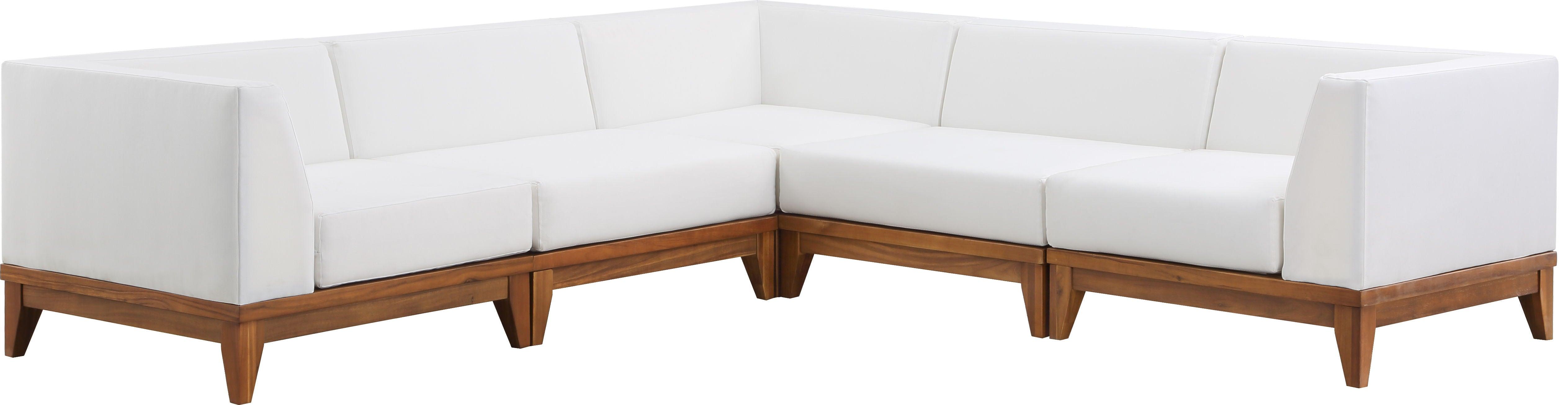 Meridian Furniture - Rio - 5 Piece Modular Sectional - Off White - 5th Avenue Furniture