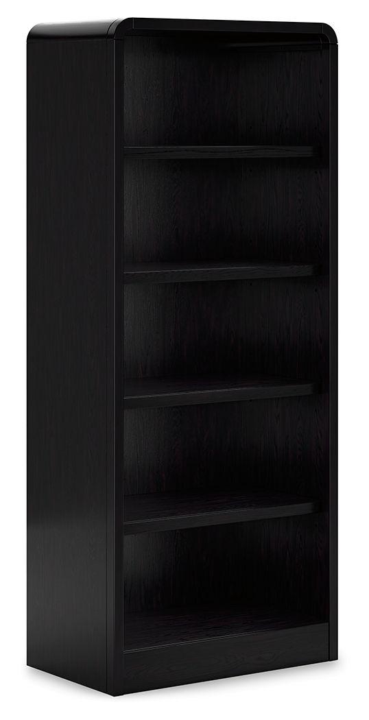 Signature Design by Ashley® - Rowanbeck - Black - Large Bookcase - 5th Avenue Furniture