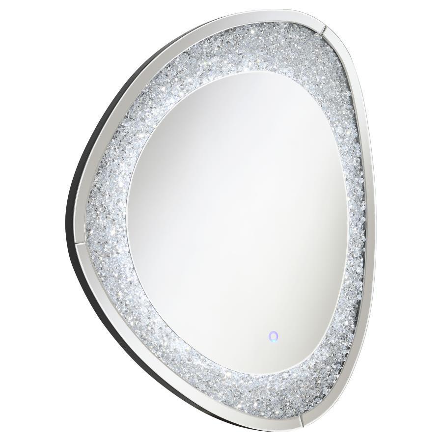 CoasterElevations - Mirage - Acrylic Crystals Inlay Wall Mirror With Led Lights - 5th Avenue Furniture