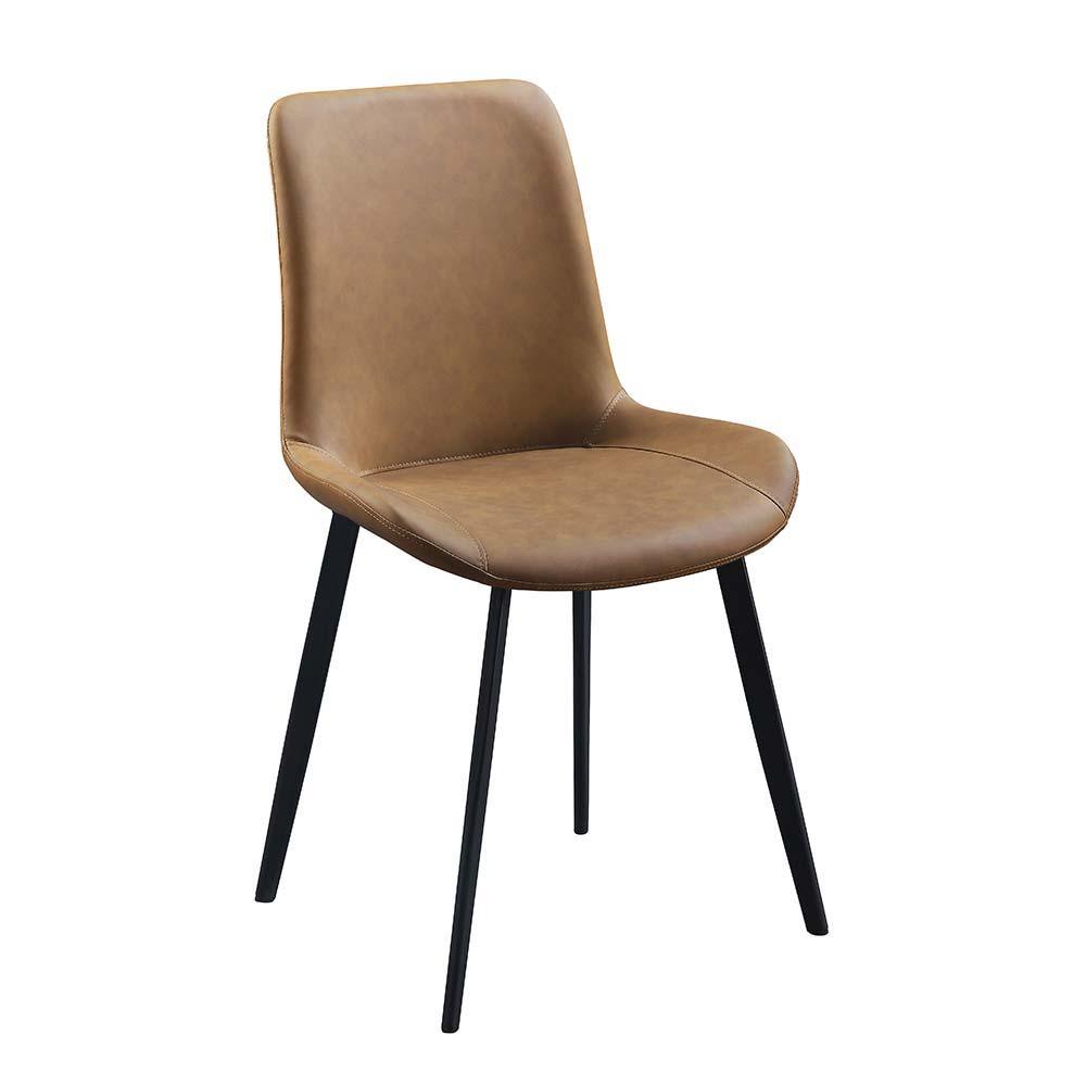 ACME - Abiram - Side Chair (Set of 2) - Brown PU - 5th Avenue Furniture