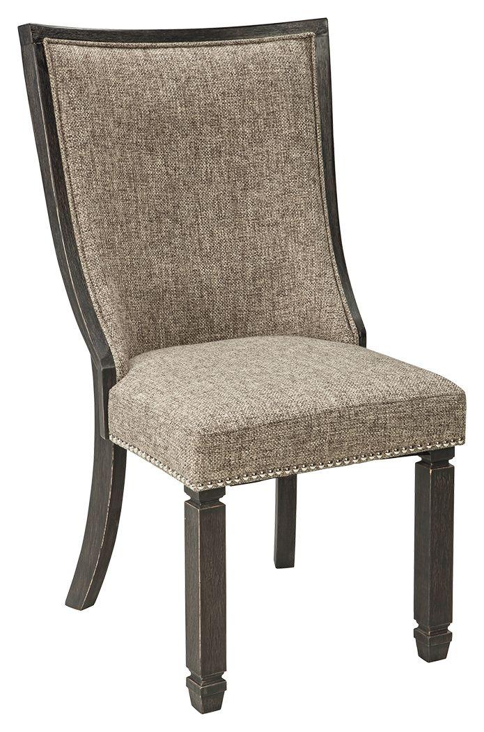 Ashley Furniture - Tyler - Black / Grayish Brown - Dining Uph Side Chair (Set of 2) - Framed Back - 5th Avenue Furniture