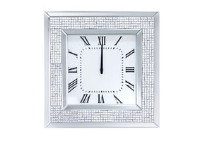ACME - Iama - Wall Clock - Mirrored & Faux Rhinestones - 5th Avenue Furniture