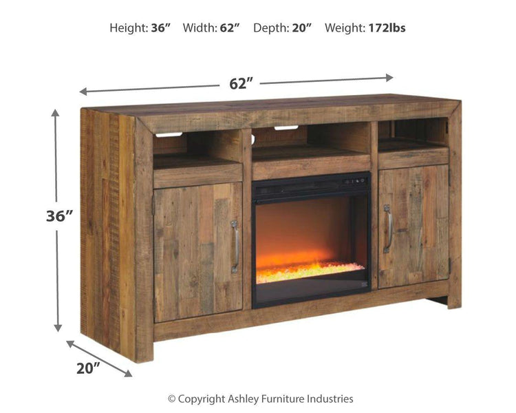 Signature Design by Ashley® - Sommerford - TV Stand With Fireplace Insert - 5th Avenue Furniture