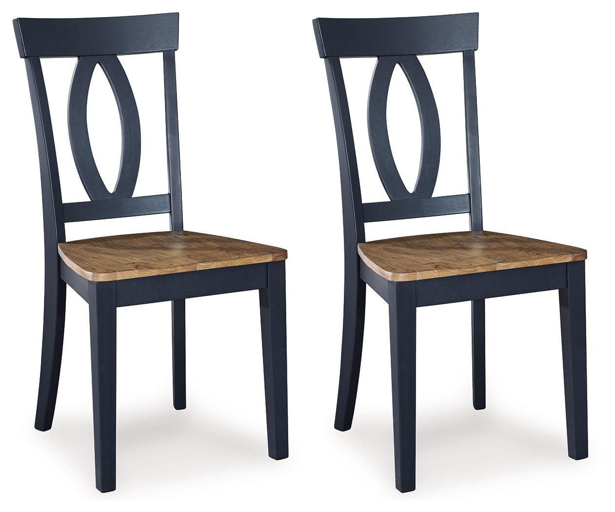 Signature Design by Ashley® - Landocken - Brown / Blue - Dining Room Side Chair (Set of 2) - 5th Avenue Furniture