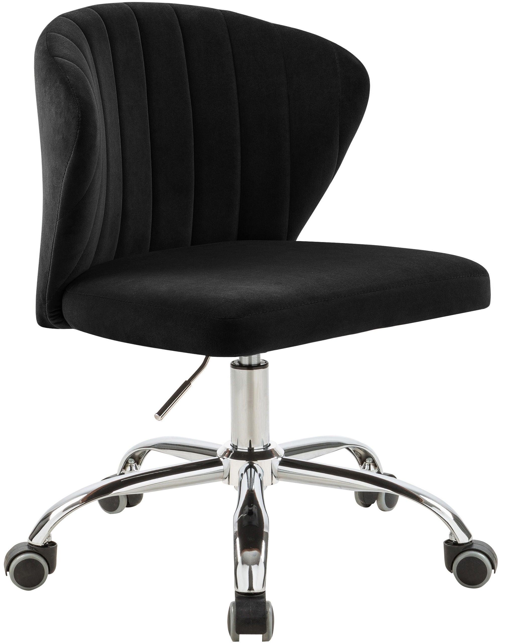 Meridian Furniture - Finley - Office Chair with Chrome Legs - 5th Avenue Furniture