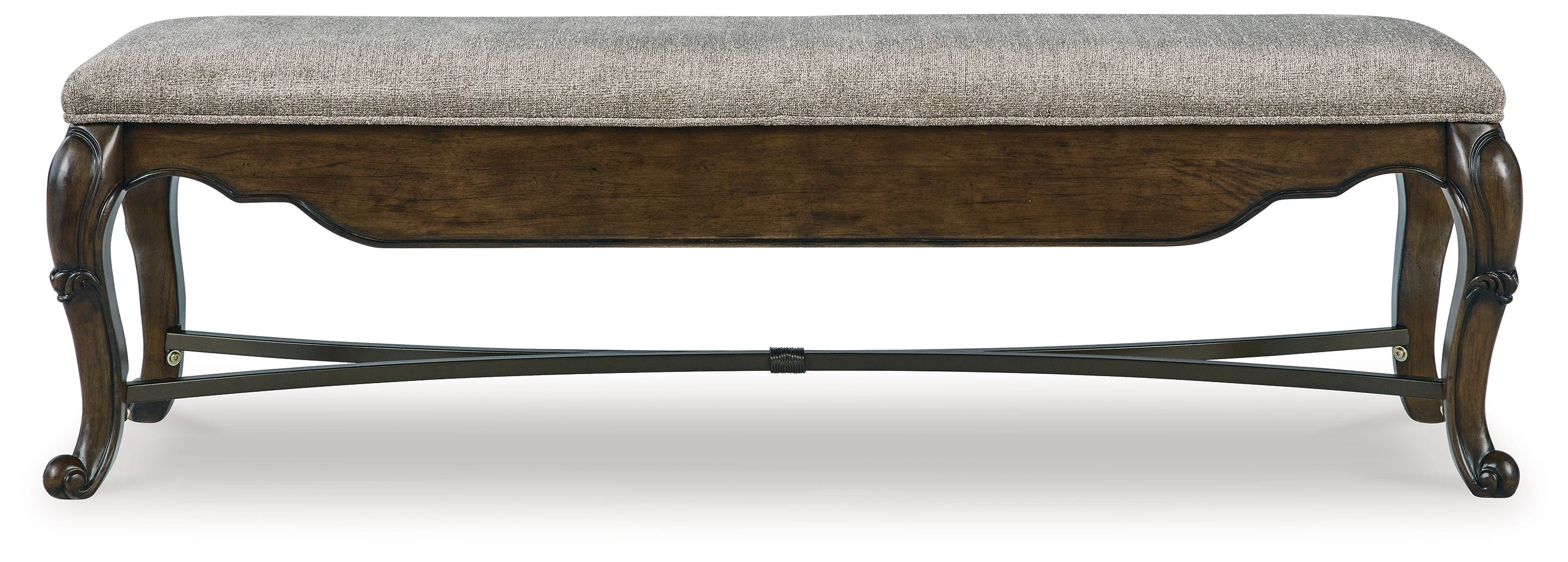 Maylee - Dark Brown - Upholstered Storage Bench - 5th Avenue Furniture