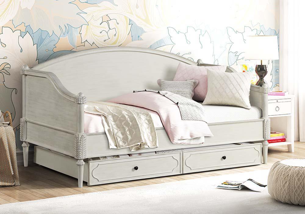 ACME - Lucien - Twin Daybed - Antique White Finish - 5th Avenue Furniture