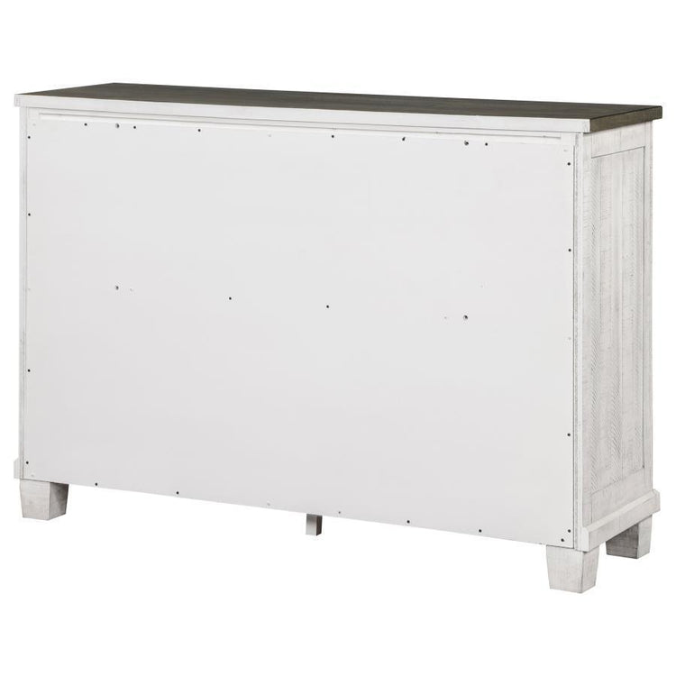 Coaster Fine Furniture - Lilith - 7-Drawer Dresser Distressed - Distressed Gray And White - 5th Avenue Furniture