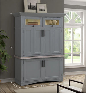 Parker House - Americana Modern - Workstation with LED Light - 5th Avenue Furniture