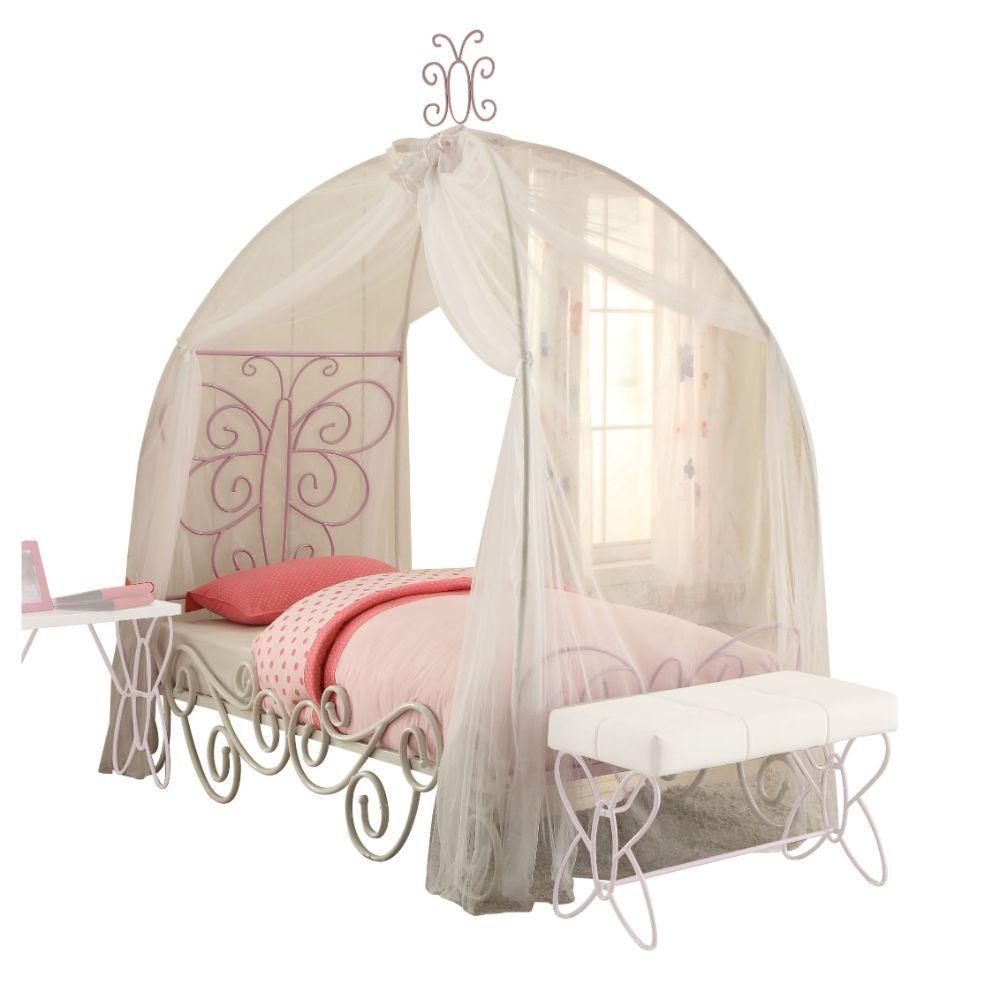 ACME - Priya II - Full Bed - White & Light Purple - 5th Avenue Furniture