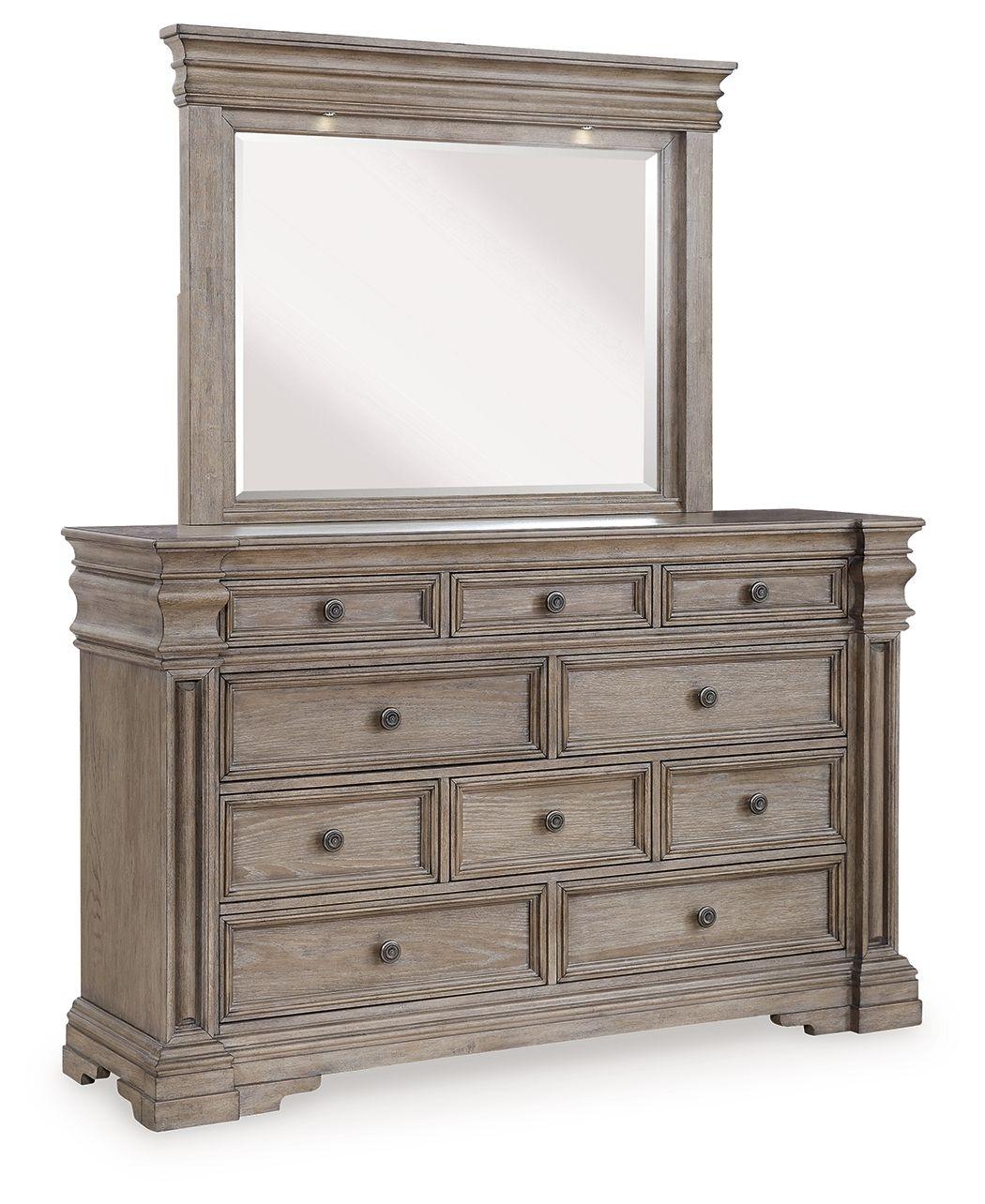 Signature Design by Ashley® - Blairhurst - Light Grayish Brown - Dresser And Mirror - 5th Avenue Furniture
