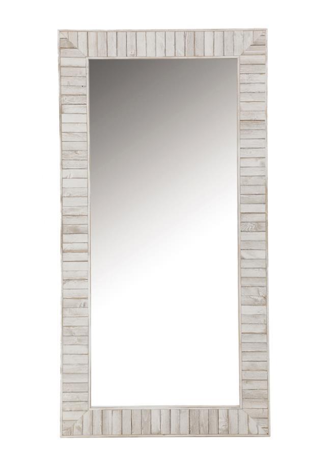 CoasterEssence - Pino - Rectangular Wall Mirror - White - 5th Avenue Furniture