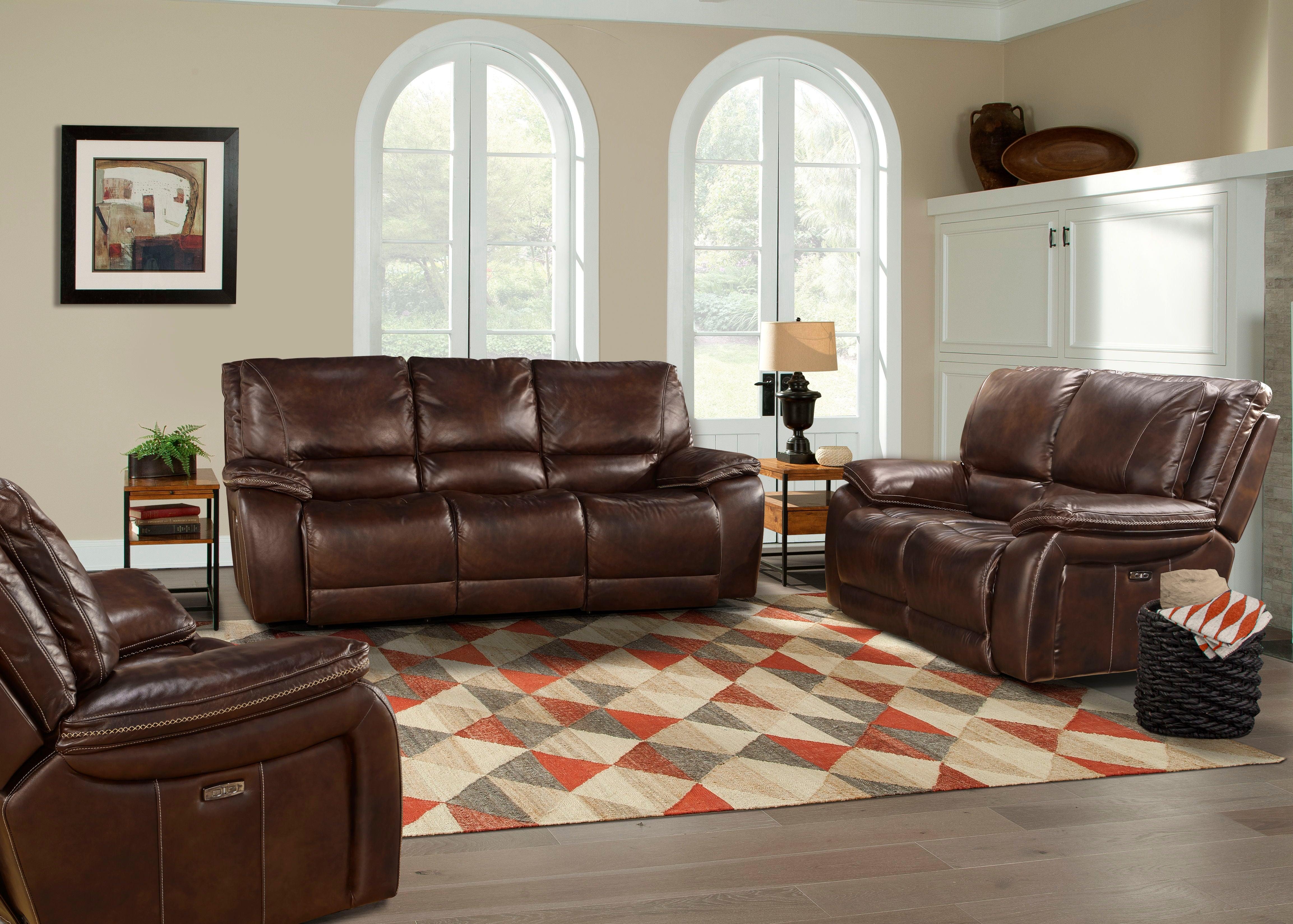 Parker Living - Vail - Power Reclining Sofa Loveseat And Recliner - Burnt Sienna - 5th Avenue Furniture