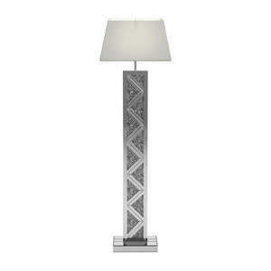 CoasterElevations - Carmen - Geometric Base Floor Lamp - Silver - 5th Avenue Furniture