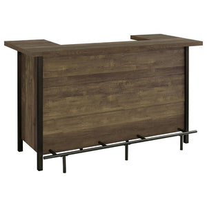 CoasterEssence - Bellemore - Rectangular Storage Bar Unit - Rustic Oak - 5th Avenue Furniture