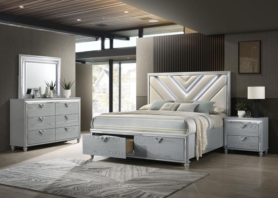 Coaster Fine Furniture - Veronica - Bedroom Set With Upholstered LED Headboard - 5th Avenue Furniture