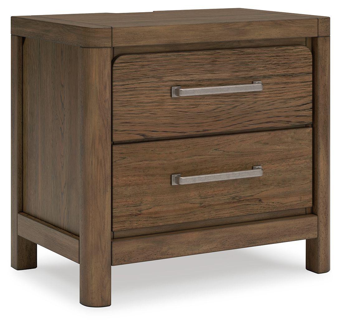 Signature Design by Ashley® - Cabalynn - Light Brown - Two Drawer Night Stand - 5th Avenue Furniture