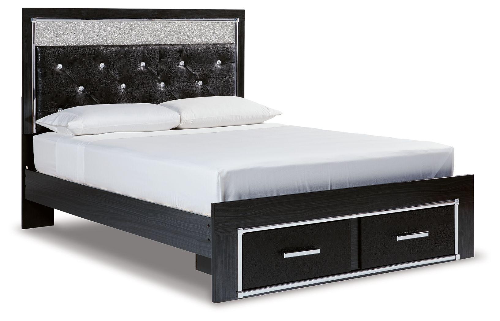 Signature Design by Ashley® - Kaydell - Upholstered Panel Storage Platform Bed - 5th Avenue Furniture
