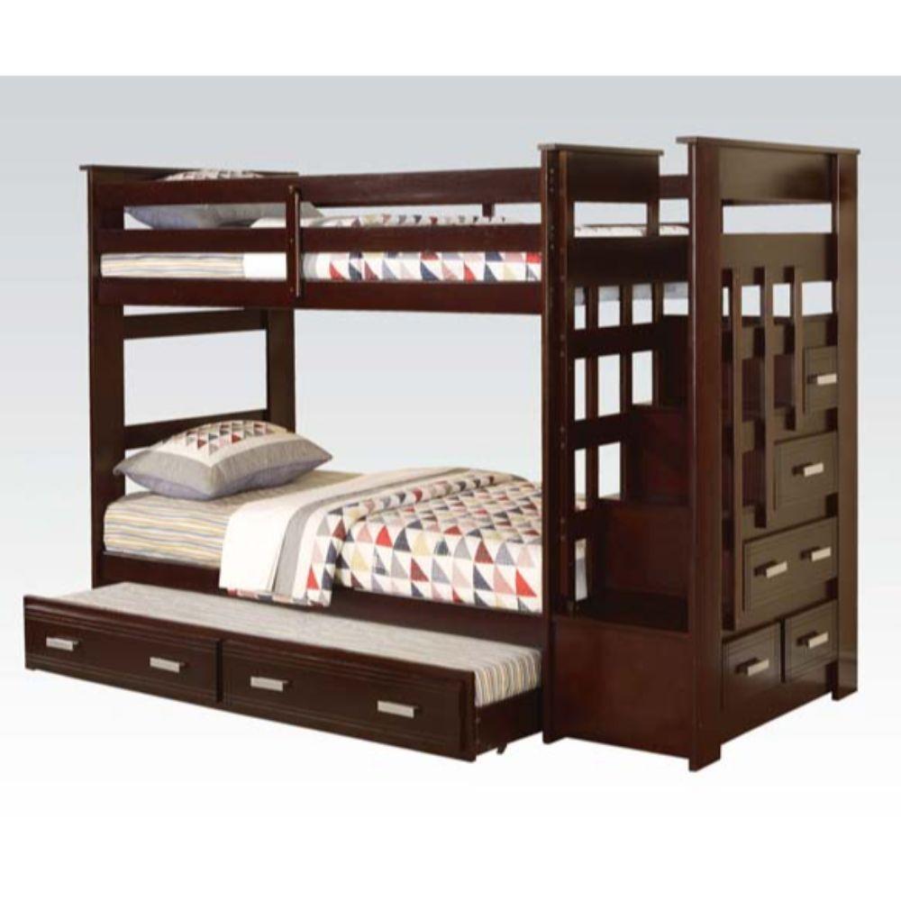 ACME - Allentown - Bunk Bed w/Storage Ladder & Trundle - 5th Avenue Furniture